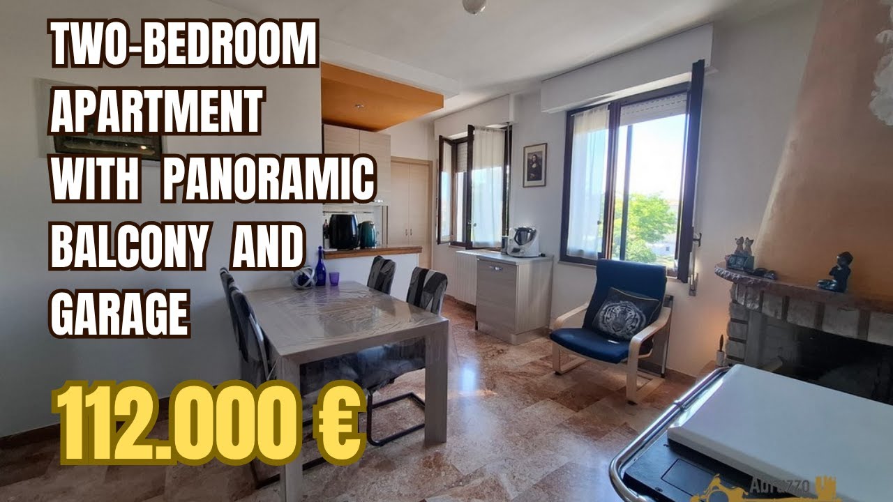 Spacious three-bedroom apartment with panoramic balcony and large garage. San Salvo