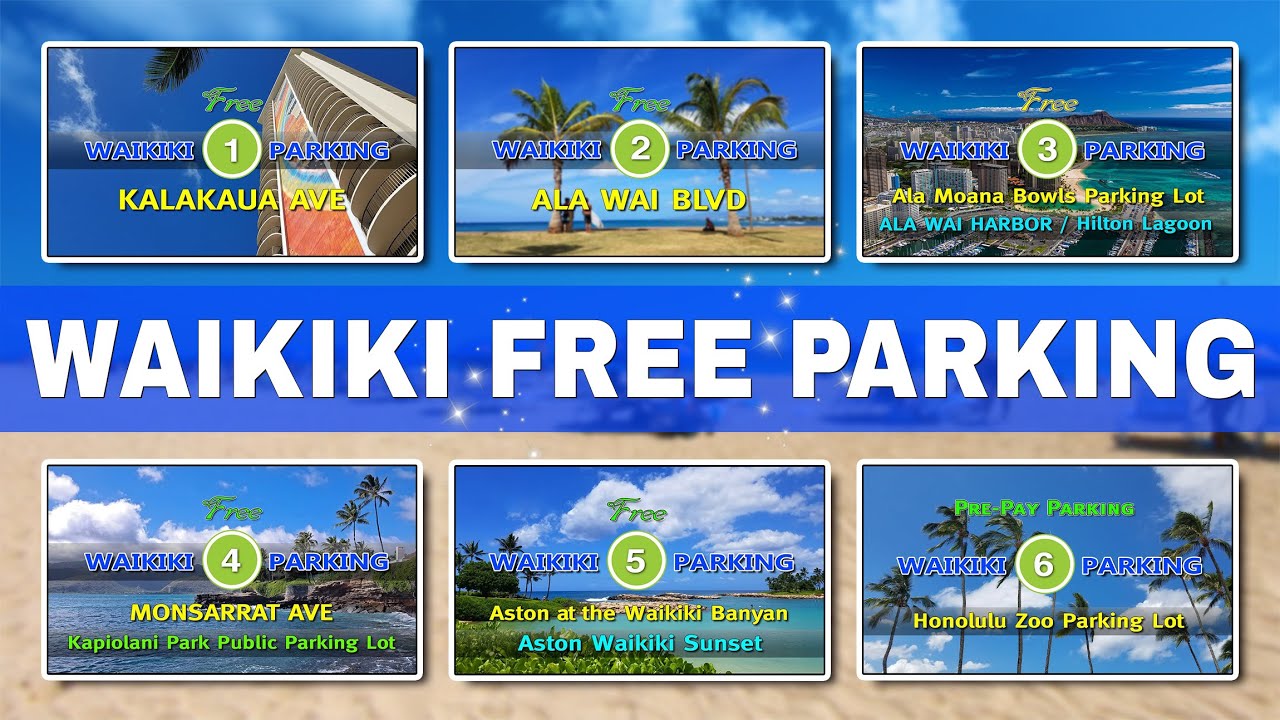 WAIKIKI FREE PARKING 🌈 Hawaii John 4K Parking
