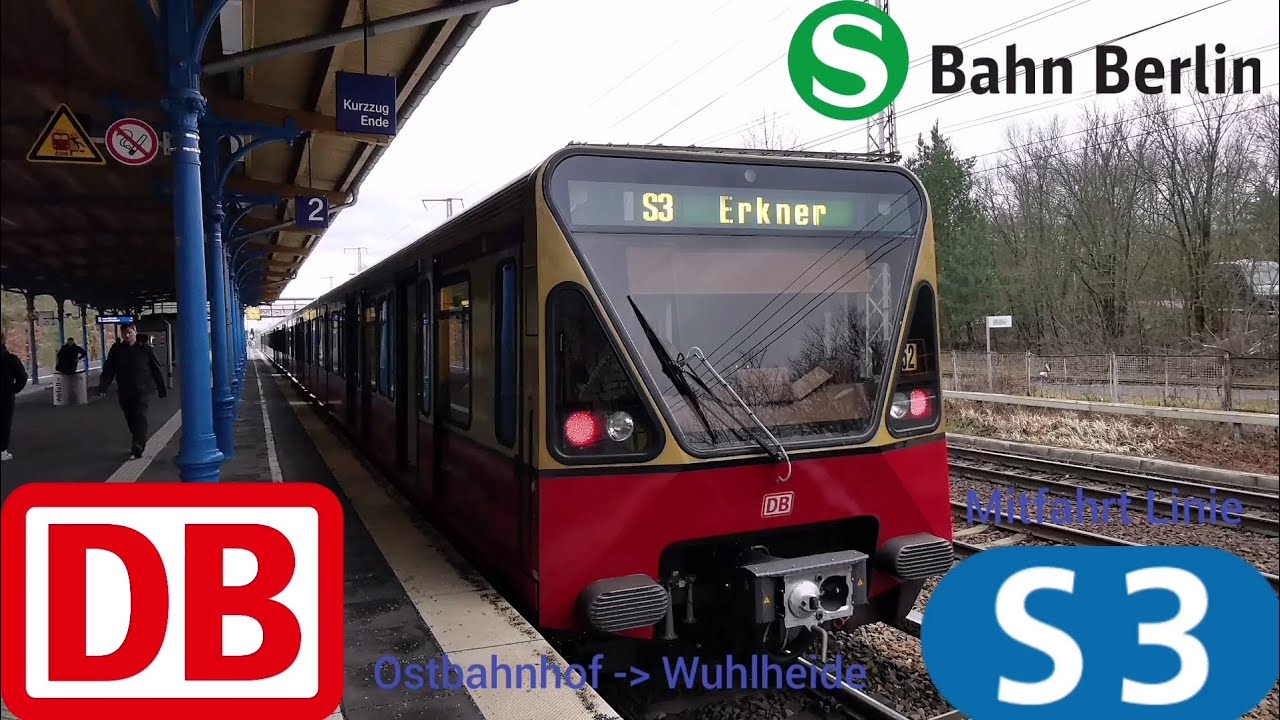 S-Bahn Berlin Mitfahrt im Toaster Br. 480 von Ostbahnhof bis Wuhlheide auf der S3