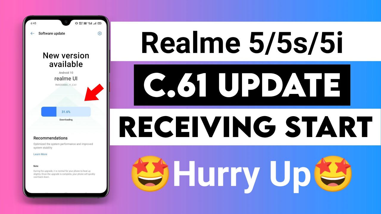 Realme 5/5s/5i C.61 Update Receiving Start | Realme 5 C.61 Update | Realme 5s December Update