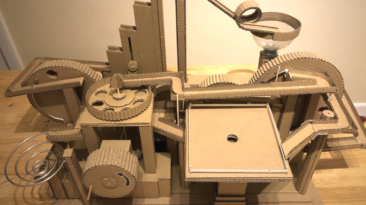 Modular Cardboard Marble Run Machine #14