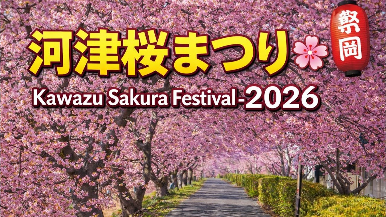 河津桜まつり 2026 静岡 | Kawazu Sakura Festival 🌸 Shizuoka Japan4K Cherry Blossoms#japan#河津桜 #sakura #spring