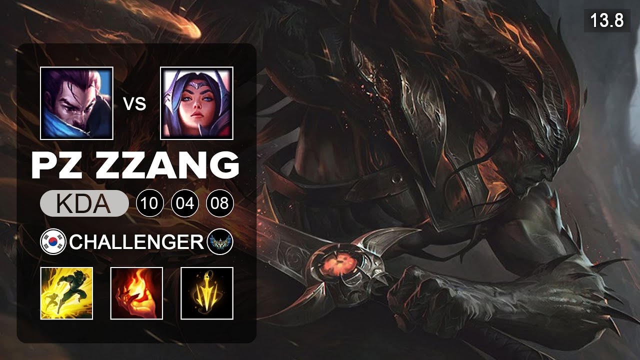 Pz ZZang Yasuo vs Irelia Mid - KR Challenger - Patch 13.8 Season 13