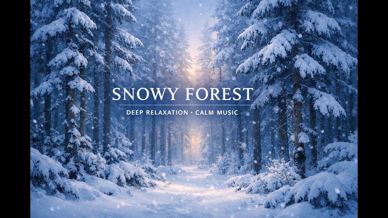Relaxing Music in a Snowy Forest ❄️ | Sleep, Meditate & Relax