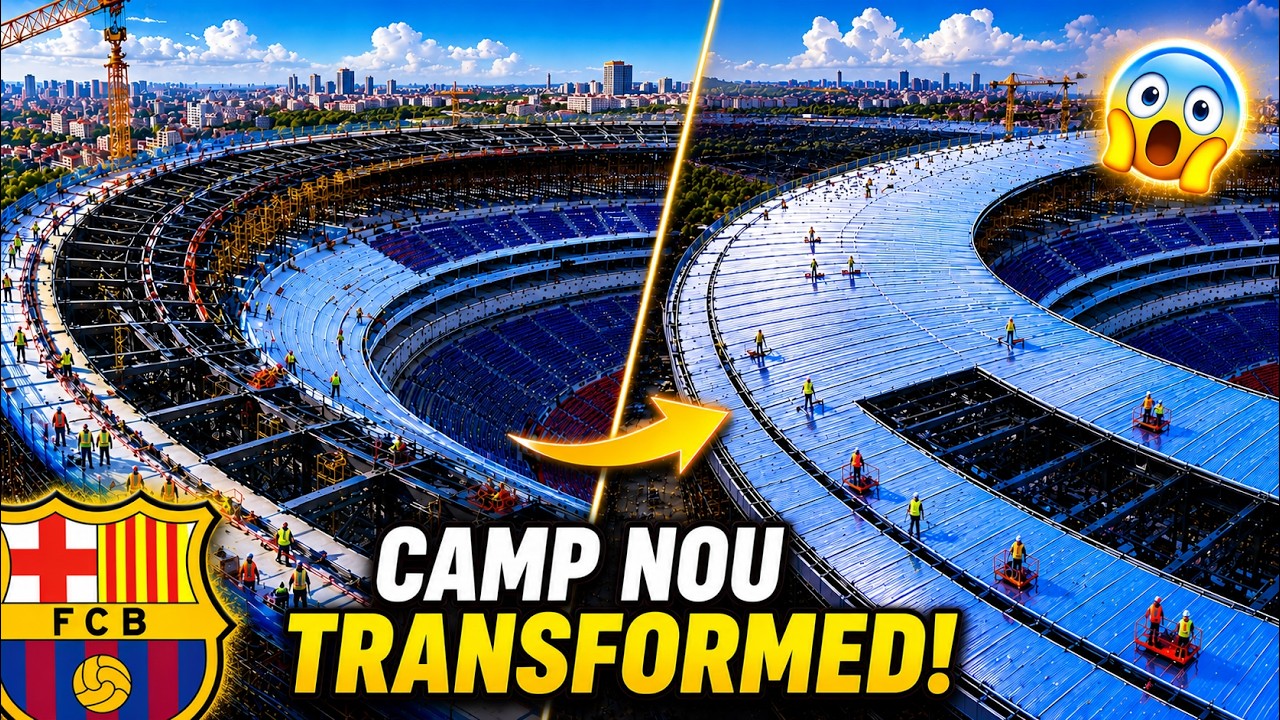 Camp Nou FINALLY Looks Like a Stadium || Massive Roof & Facade Progress
