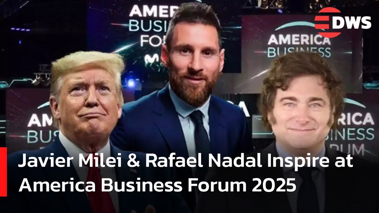 FULL SPEECH: Milei Meets Nadal Historic Moments at America Business Forum 2025 | AC15