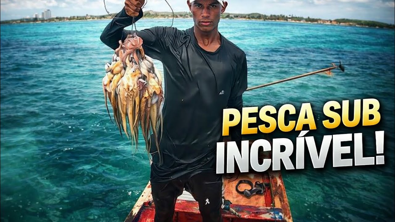 PEGUEI MUITOS POLVOS EM UMA SÓ MERGULHADA 🐙🔥 | PESCA RAÍZ#fishing #polvo #aventura 
