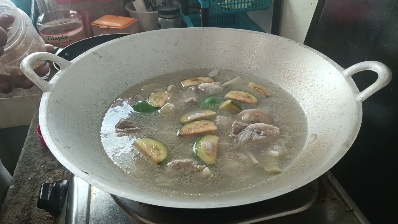 Sup Pork Terung Asam Muda 