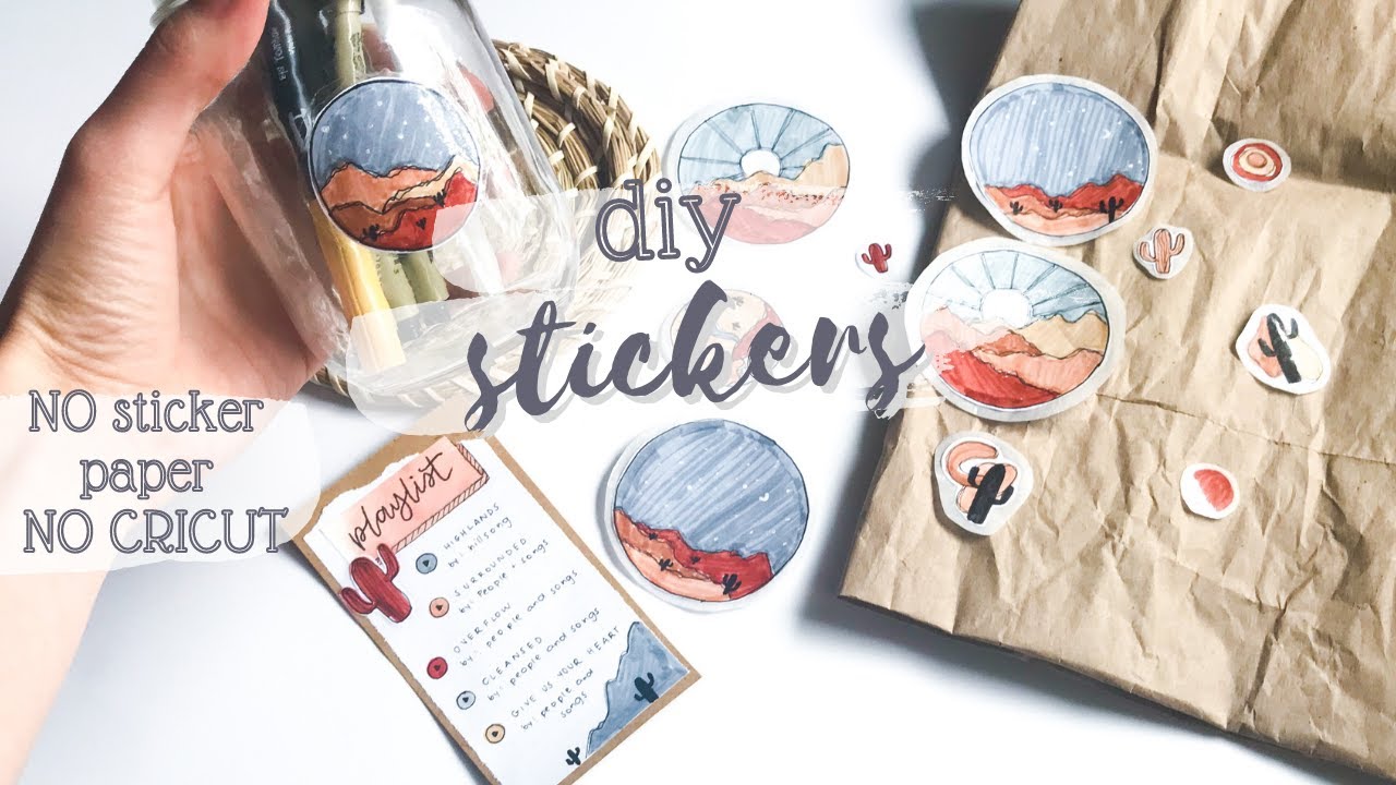 DIY Stickers | No Cricut, No Sticker Paper | DIY Stickers From Scratch | Make Stickers With Me!
