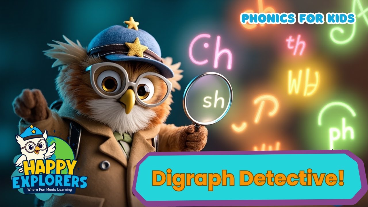 Digraphs Detectives | Digraphs for Kids 🦉 | Learn CH, SH, TH, WH & PH Sounds | Fun Phonics Adventure