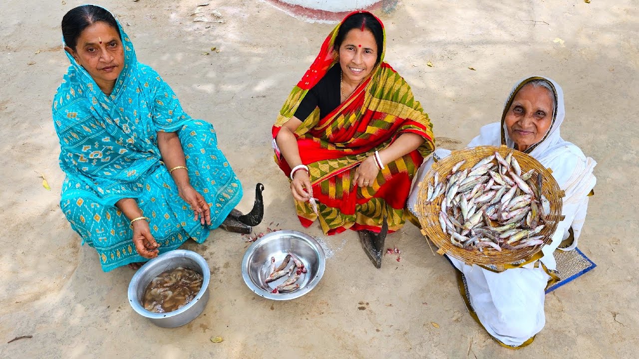 মায়ের হাতে ডিমভরা হলুদ দেশি ট্যাংরা মাছের ঝাল রান্না | Tangra macher jhal recipe | villfood recipes