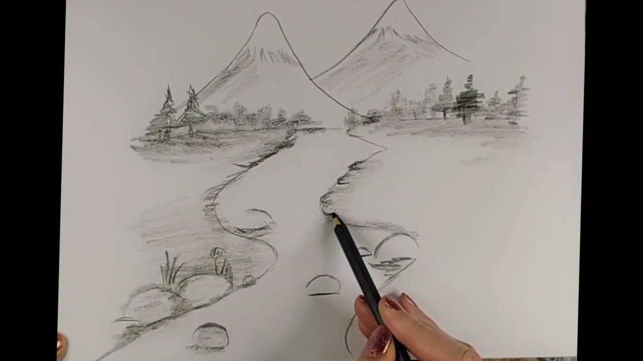 How to Draw street with one point perspective