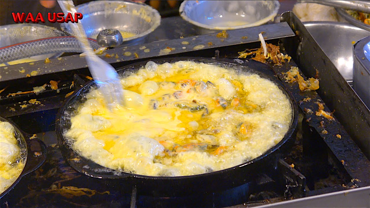 Circle Oyster Mussel Crispy Omelette | Street Food