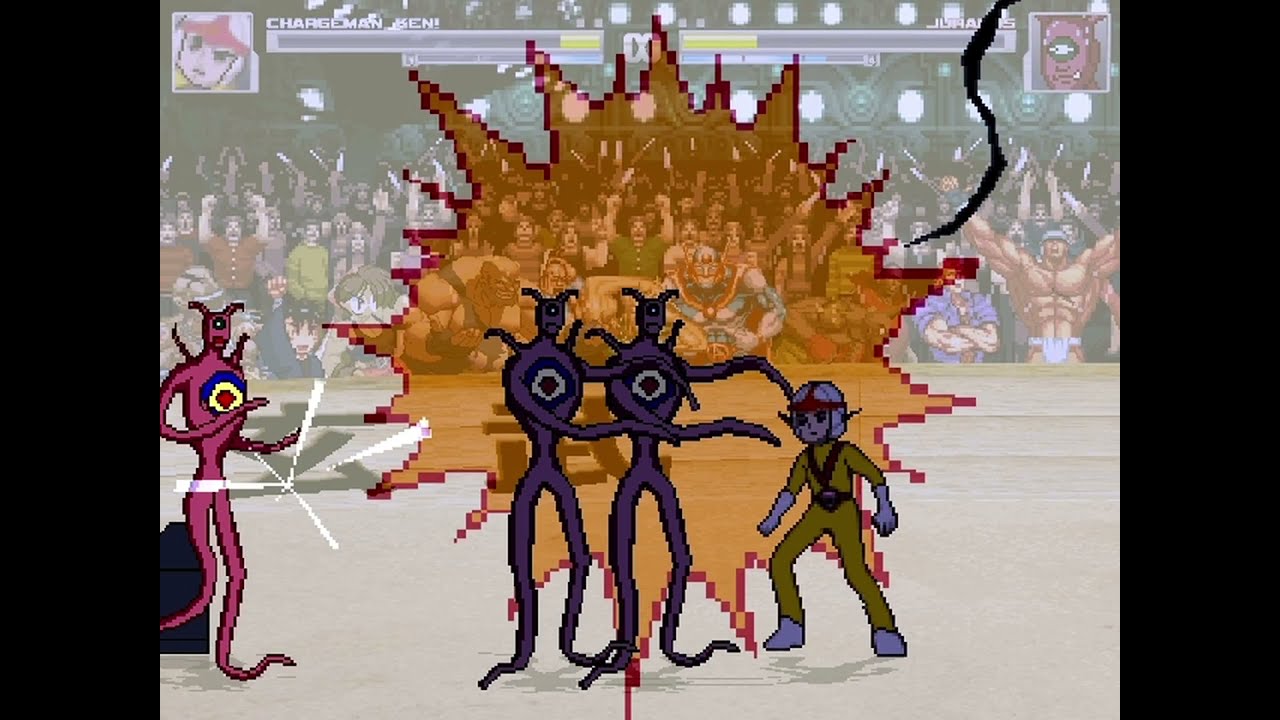 【MUGEN】チャージマン研 VS ジュラル星人（60fps版）