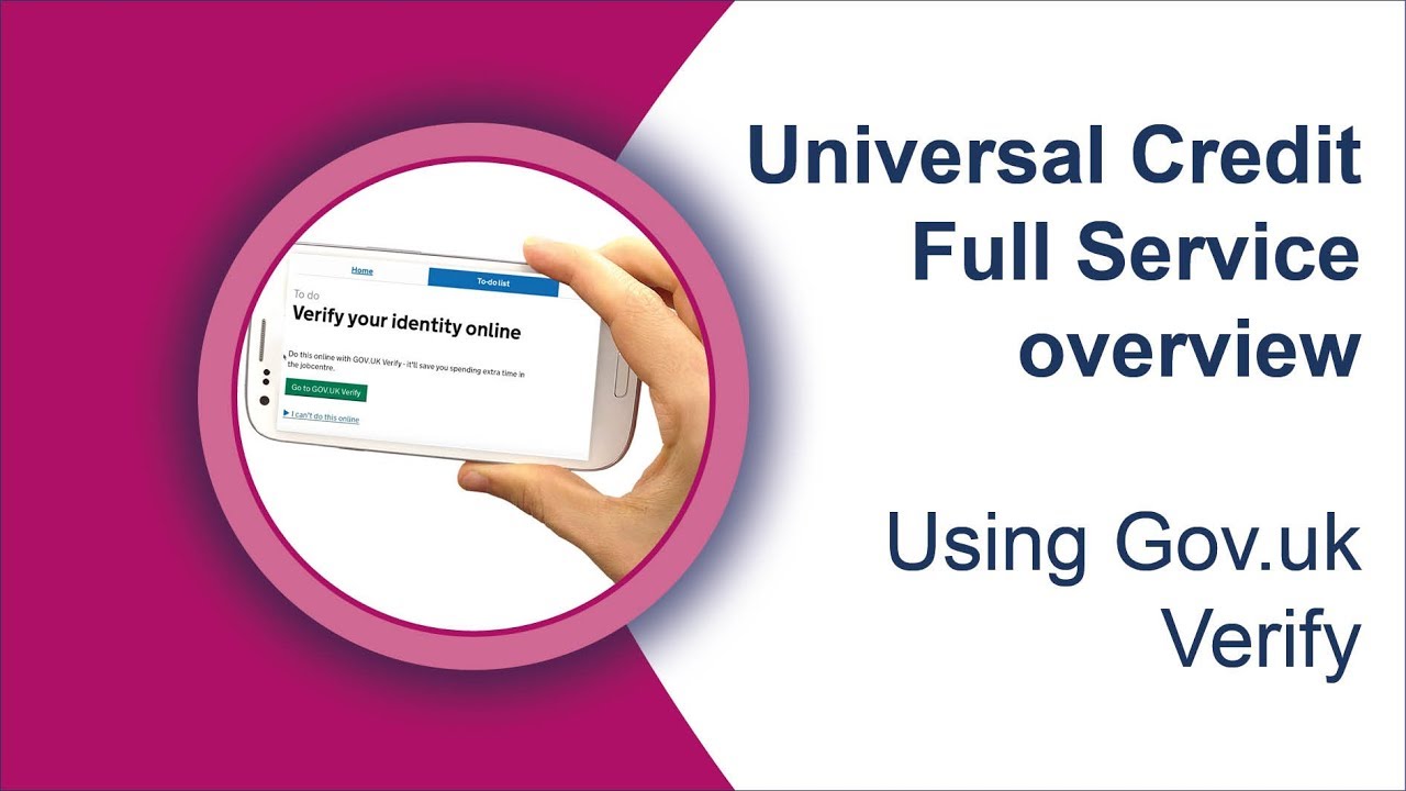 Proving your identity with GOV.UK Verify (Universal Credit full service)