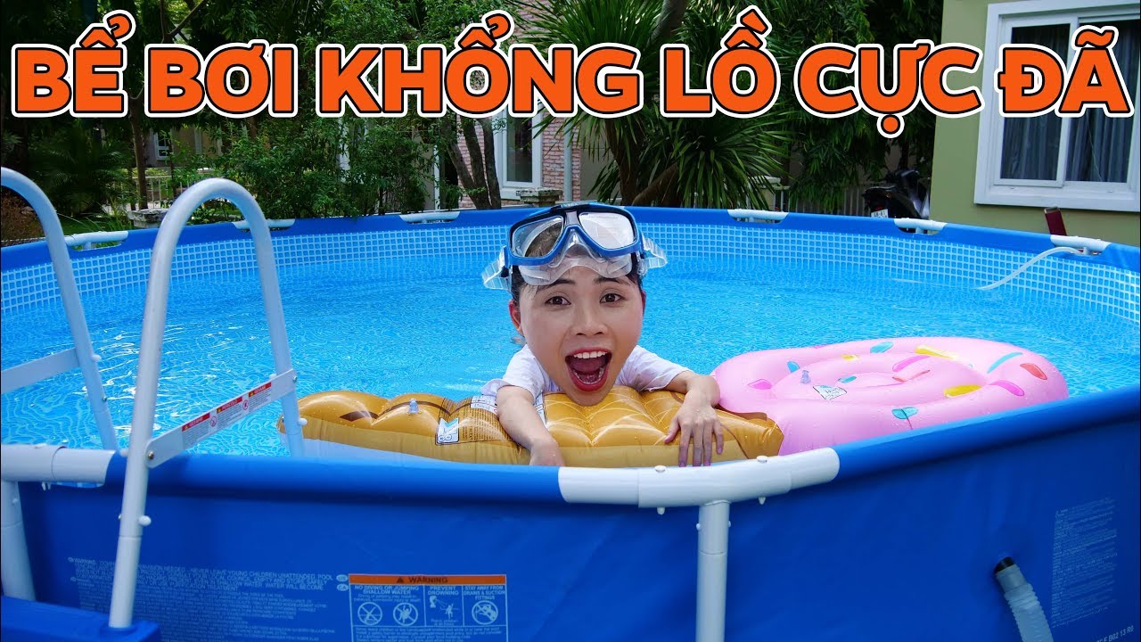 LẦN ĐẦU CHƠI TRONG BỂ BƠI KHỔNG LỒ CỰC ĐÃ
