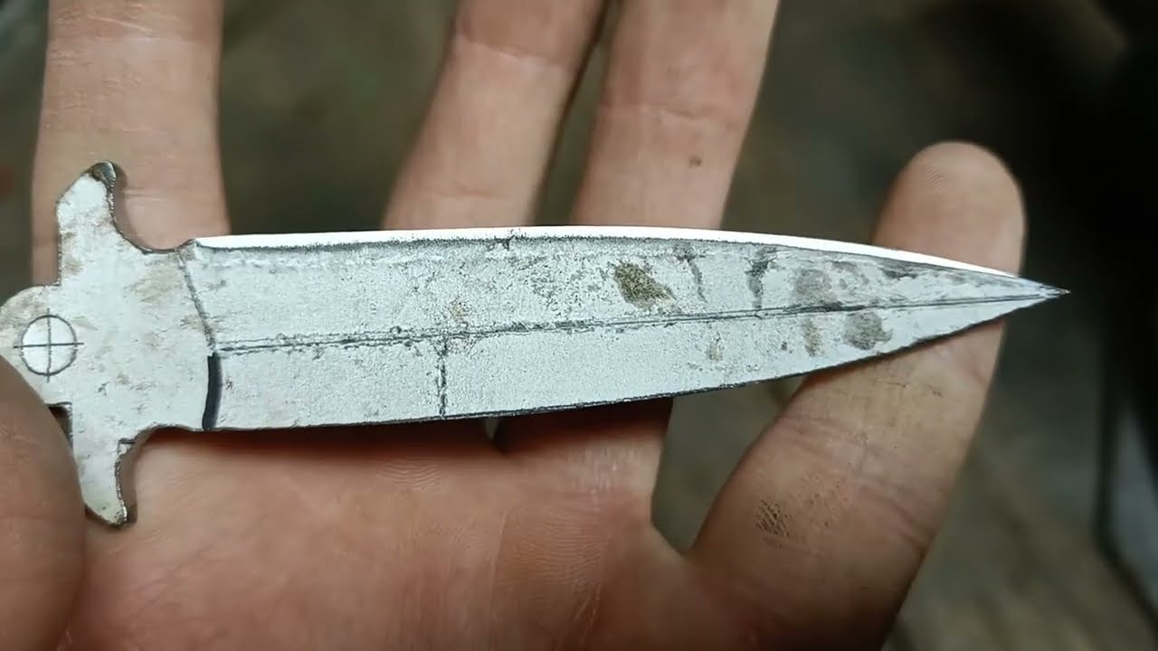 Складной нож кинжал | Складной нож с нуля | Making a Cool Folding Knife