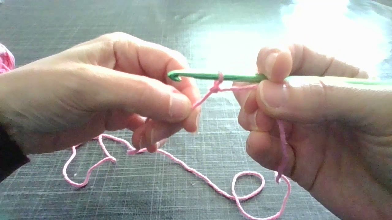 Cours de Crochet n&deg;1 - Debuter le crochet - la chainette