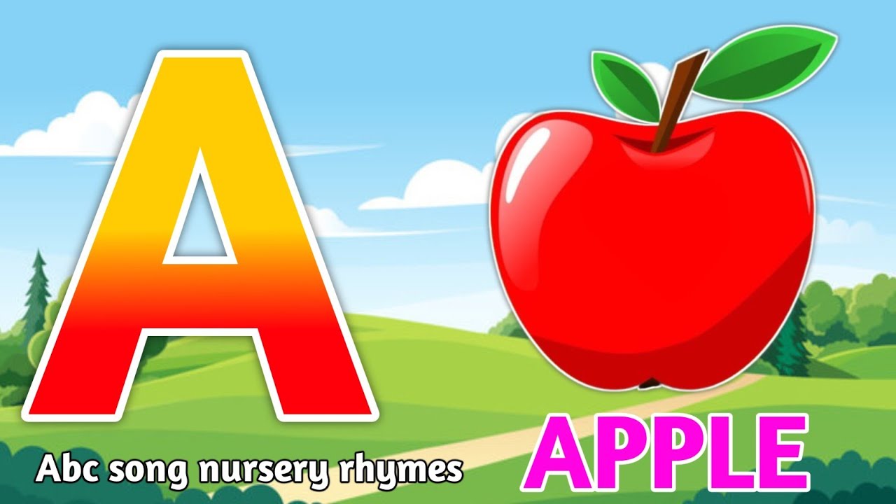 Phonics song with TWO Words - A For Apple - ABC Alphabet Songs with sound for children