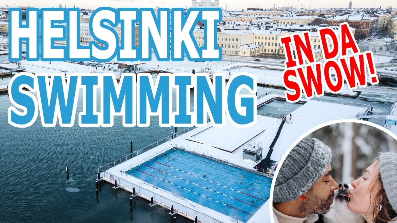 Allas Sea Pool Helsinki Finland in wintertime