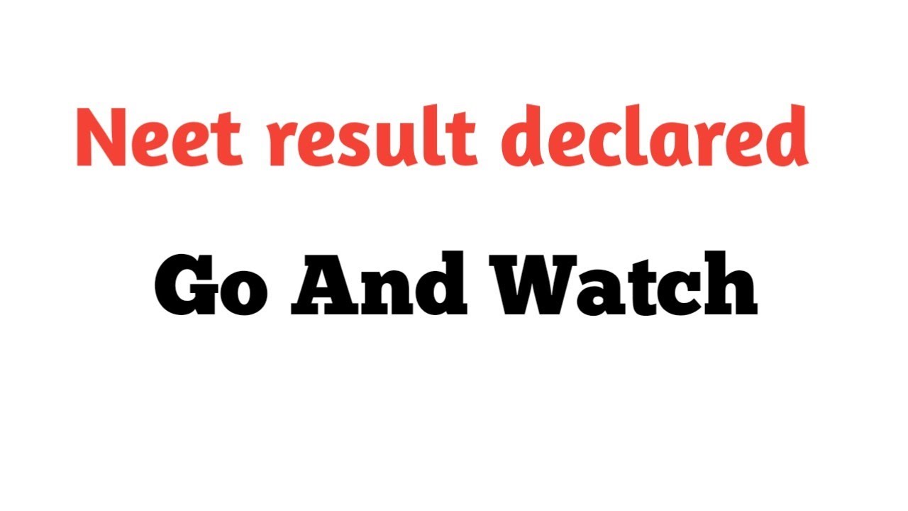 Neet Result declared.. Go and Watch#neetresult #neetresult2021