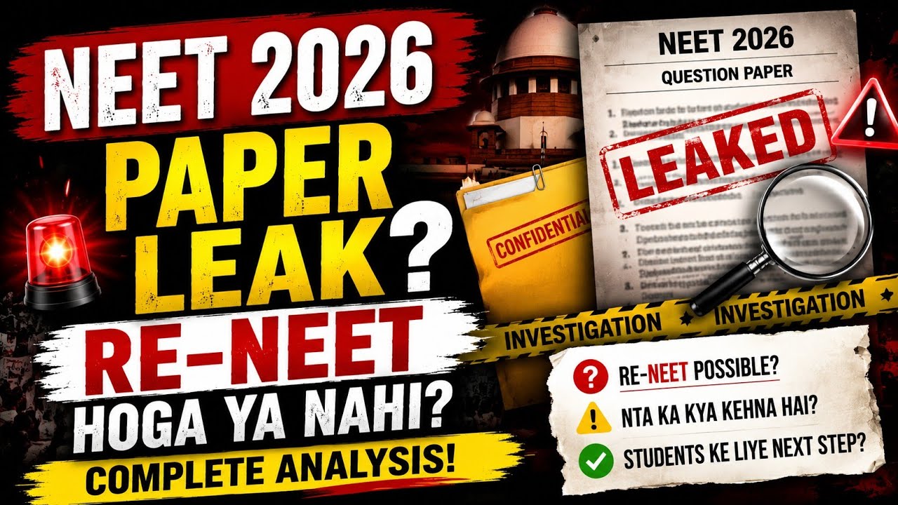 NEET 2026 RE-NEET Confirmed? 😨 Paper Leak Reality Explained