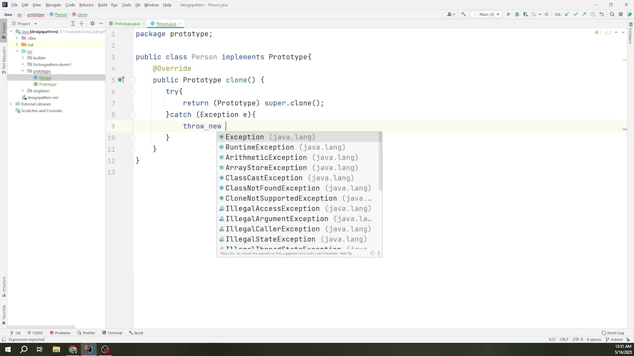 Prototype Pattern in Java