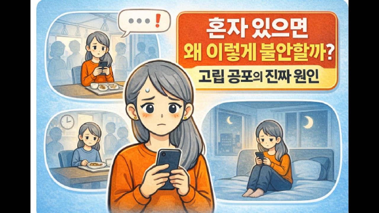 혼자 있으면 왜 이렇게 불안할까? 고립 공포의 진짜 원인, 연락이 없으면 불안해지는 이유, 왜 나는 혼자면 초조해질까?  인정이 끊기면 흔들리는 이유, 혼자 있는 밤이 무서운 이유