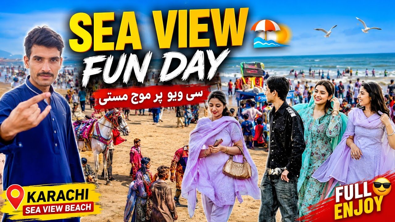 Sea View Fun Day 🏖️ / Sea view Adventure / Explore Karachi / Sea view Beach / Saleem Jawad vlogs