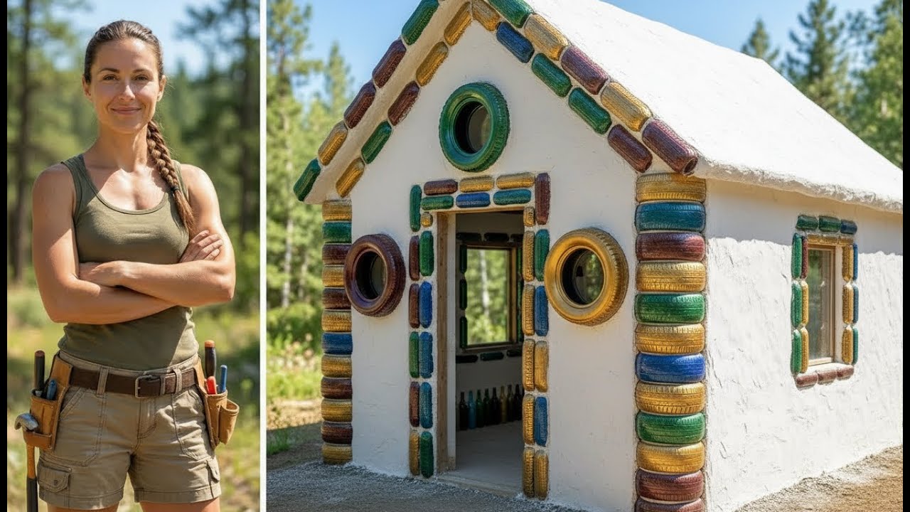 No one expected it - I built a luxury eco-home from 1,000 recycled tires all by myself (ASMR)