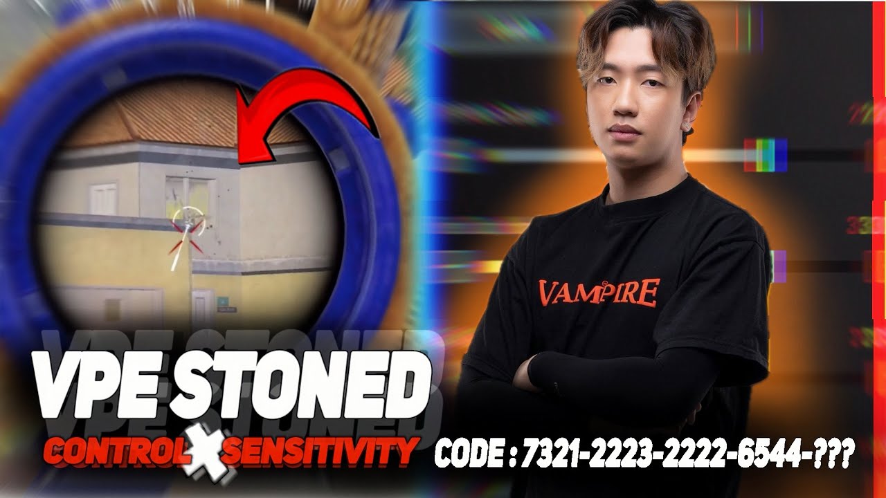 VPE STONED NEW SENSITIVITY IN 2024 FOR PUBG MOBILE | 4 FINGER + GYRO | VIKI GAMING GAME HIGHLIGHT