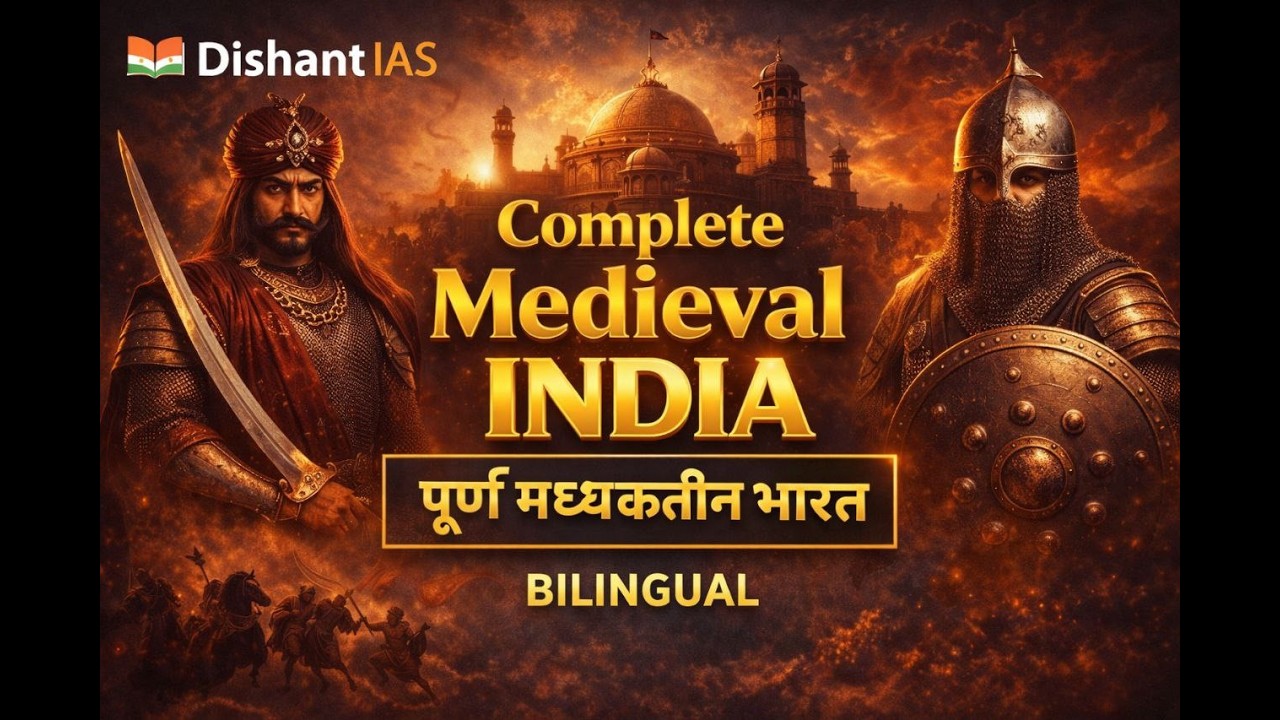 MEDIEVAL INDIA FULL COURSE 🔥 | Sultanate, Mughals & Culture | UPSC 2026 | Bilingual | Dishant IAS