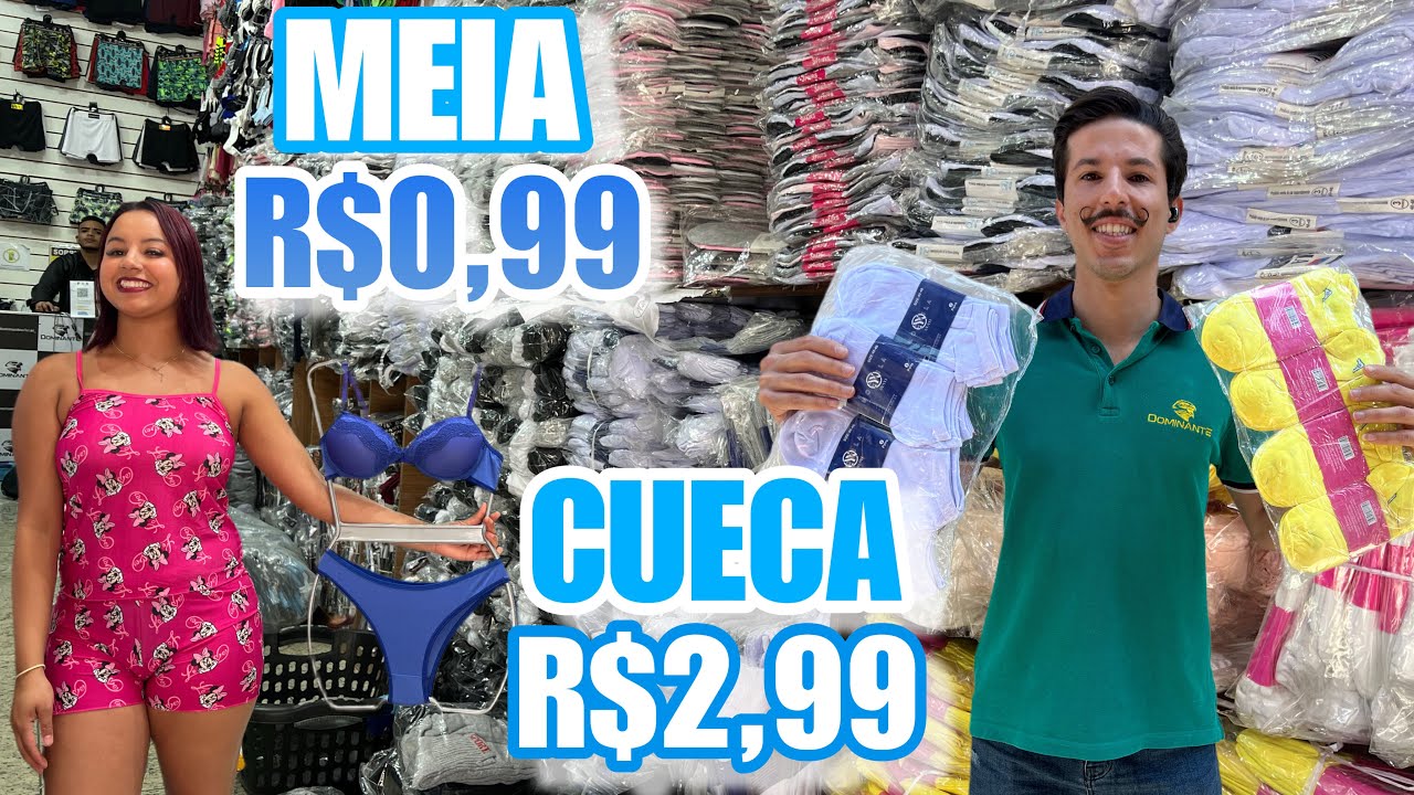 FABRICANTE SECRETO DE MEIAS, CUECAS E LINGERIES NO BR&Aacute;S A PARTIR DE R$0,99