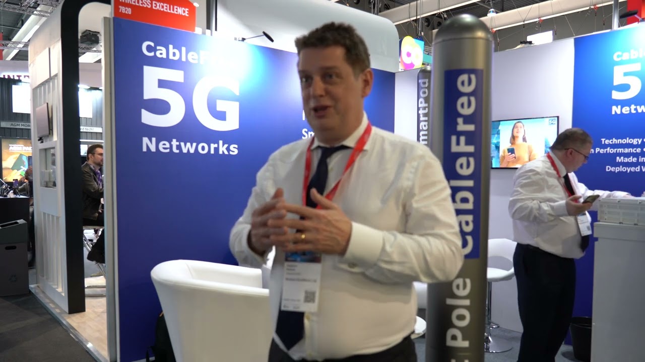 CableFree CEO Stephen Patrick interviewed by DSIT at MWC Barcelona 2024