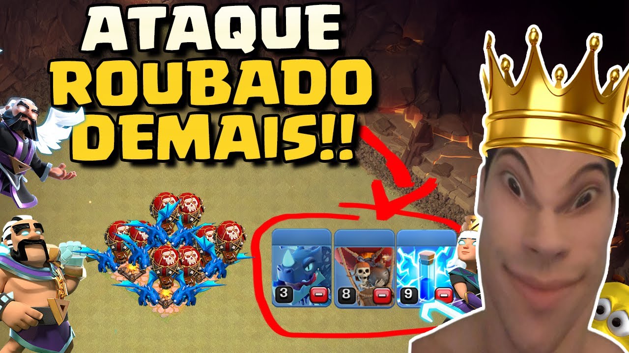 USEI o MELHOR ATAQUE do CV12 na GUERRA de CLÃS no CLASH of CLANS! PT FÁCIL!!