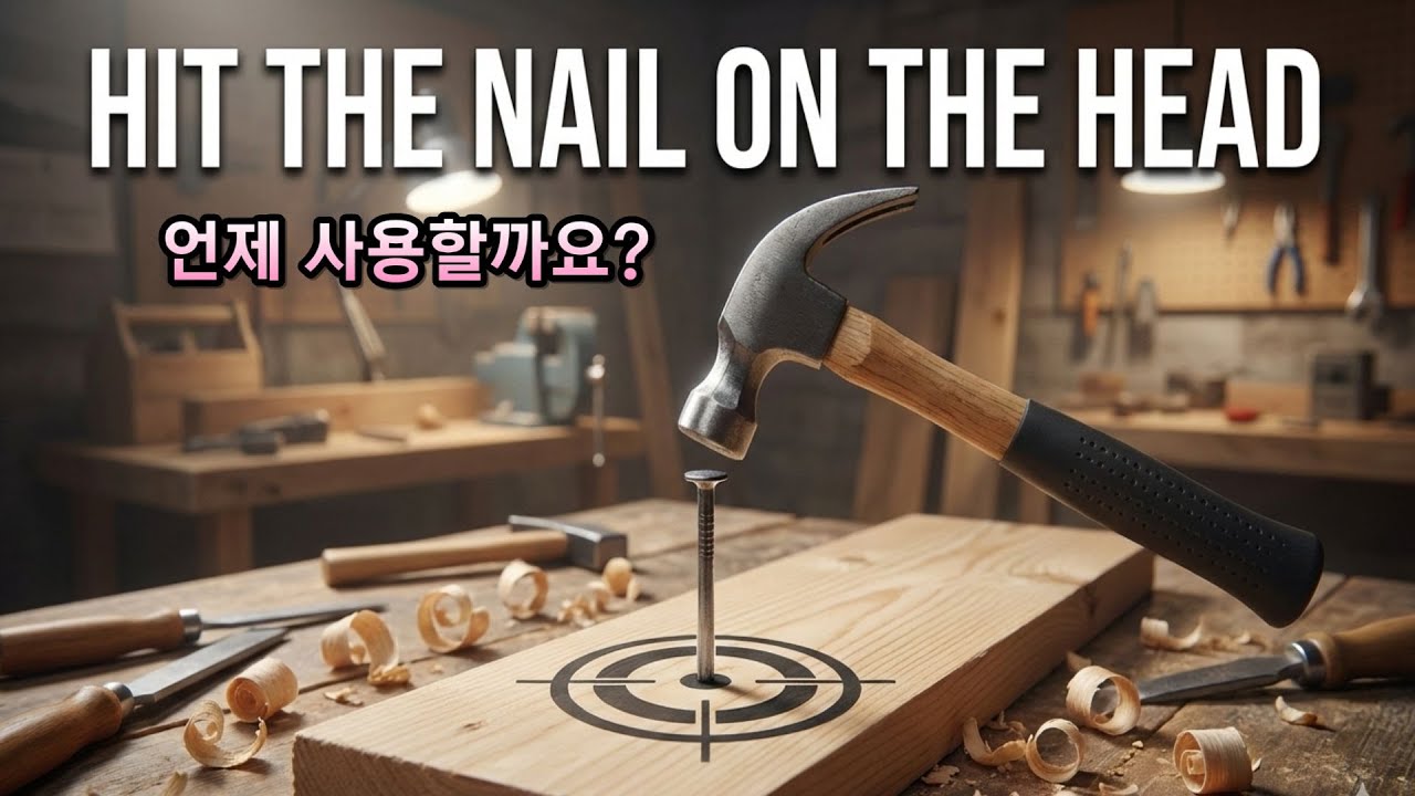 'Hit the nail on the head' 언제 사용할까요? #영어회화 #영어공부 #영어 #lc #nail