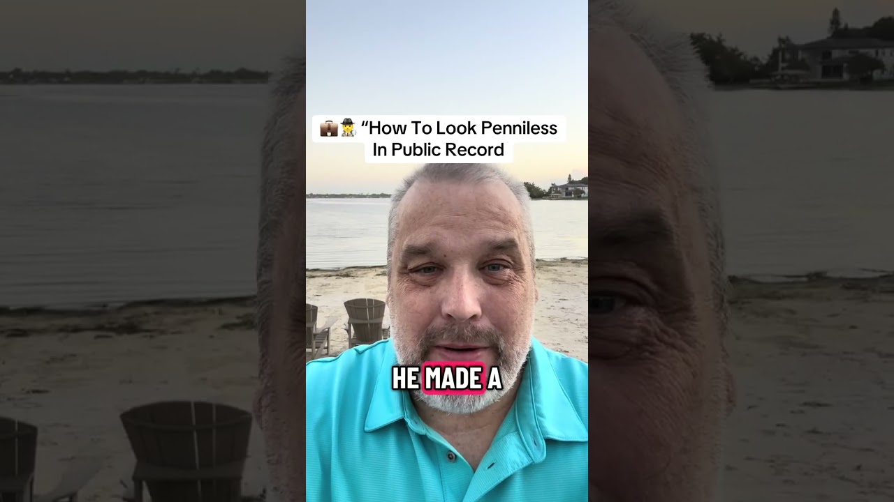 💼🕵️&zwj;♂️&nbsp;&ldquo;How To Look Penniless In Public Record