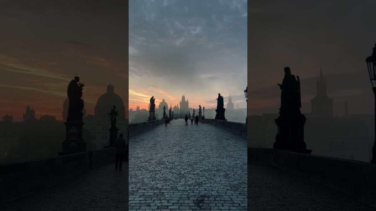 Charles Bridge at Sunrise: A Cinematic Morning View