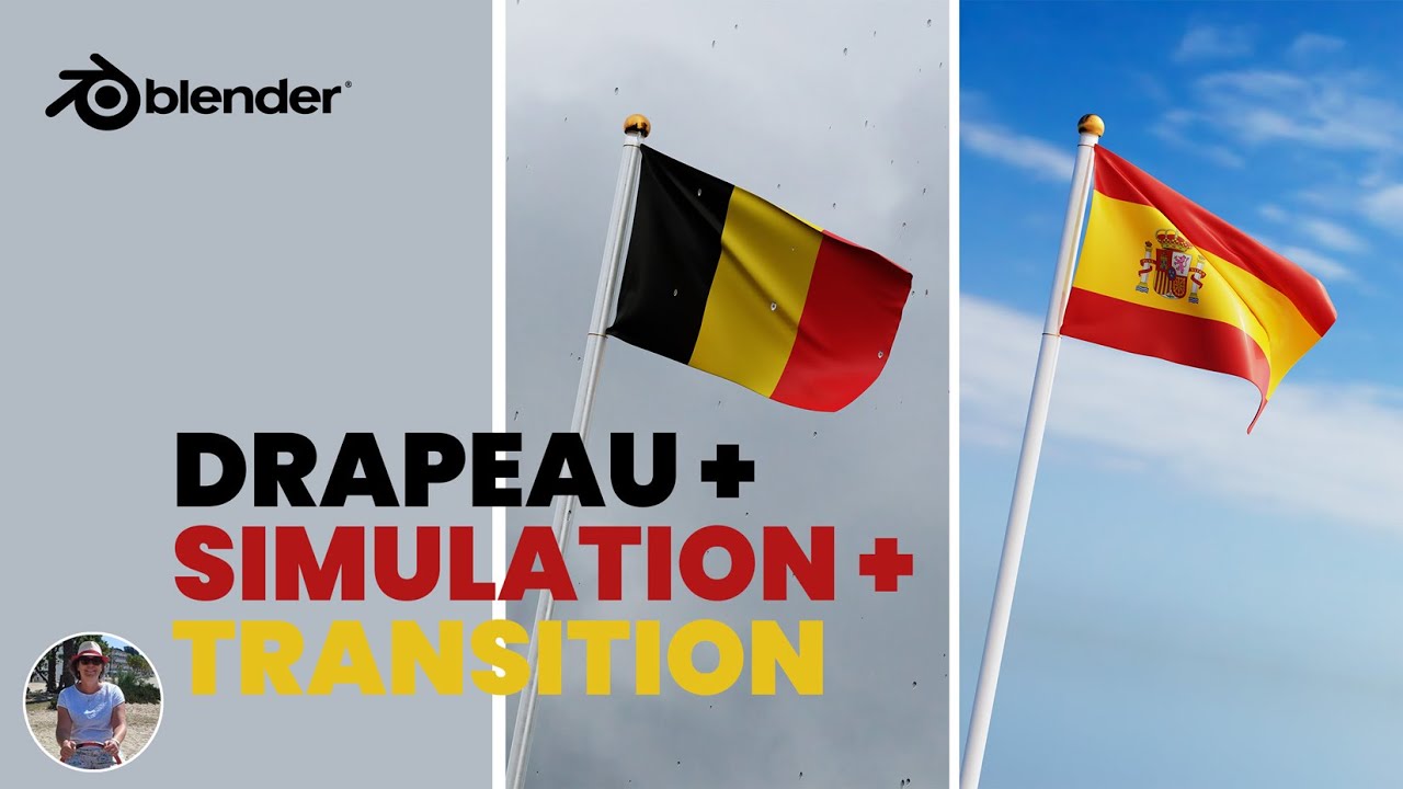 Faire une simulation de drapeau sur Blender, faire varier sa couleur et son décor (tuto débutant)