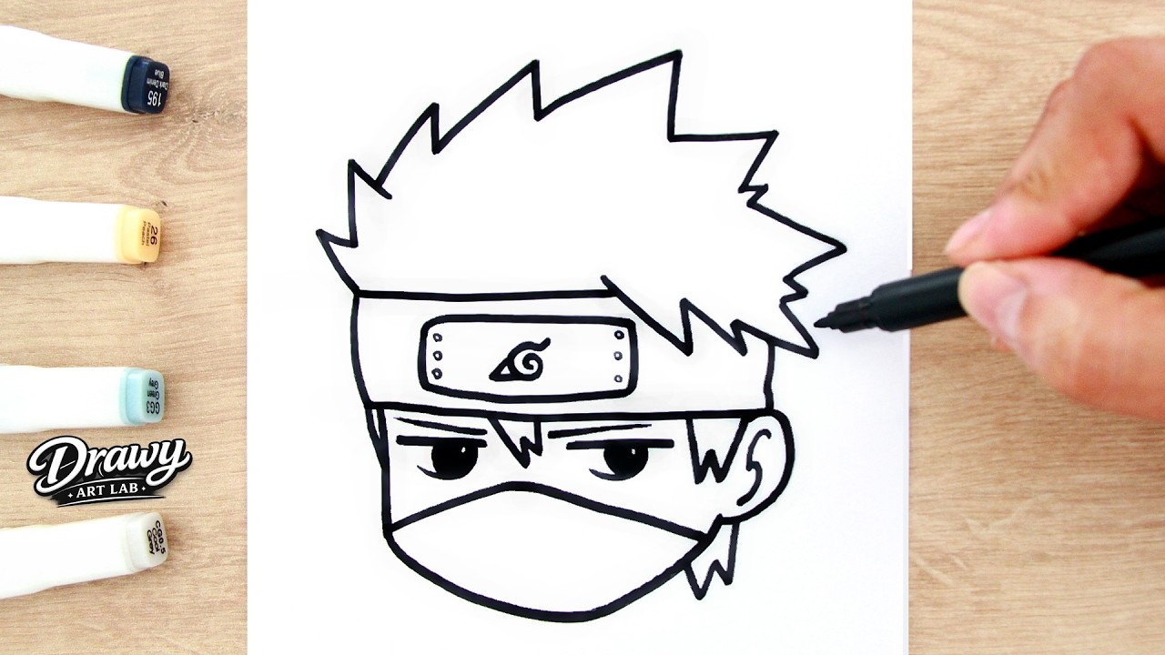 How to Draw Kakashi Hatake for Beginners | Easy Naruto Drawing