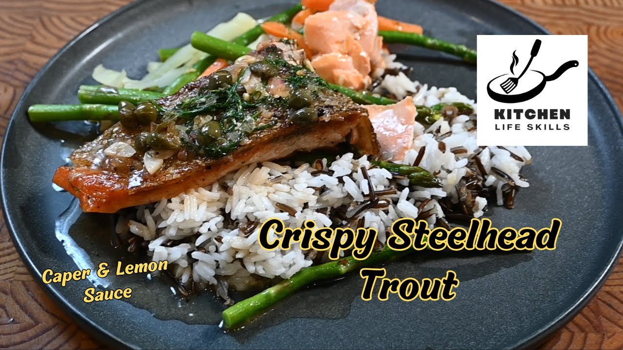 crispy steelhead trout with lemon caper sauce