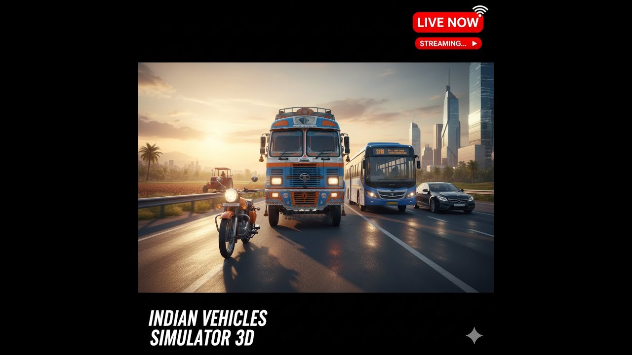 English Indian Vehicles Simulator 3d : 👍 Good stream | Playing Solo | Streaming with Turnip