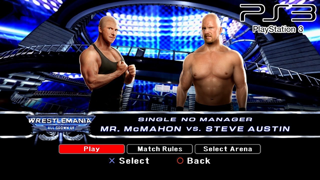 WWE SmackDown VS Raw 2008 PS3 - Mr. McMahon VS Stone Cold Steve Austin [2K][mClassic]