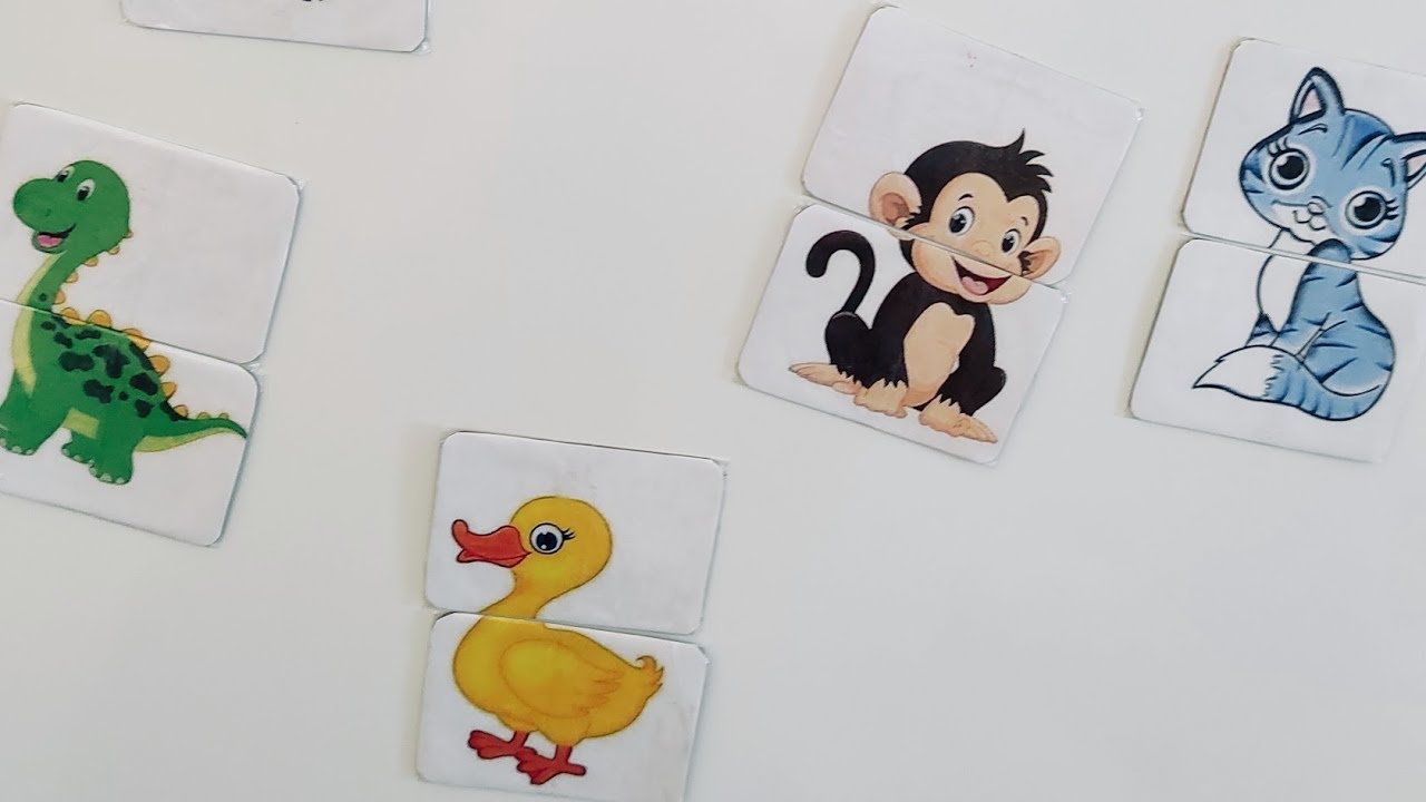 Çocuklarımız Oynarken Çok Eğlencek (Evde basit eşleştirme kartı yapımı 😍)