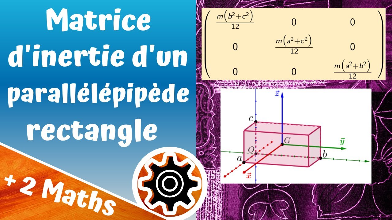 Matrice d'inertie d'un parallélépipède rectangle