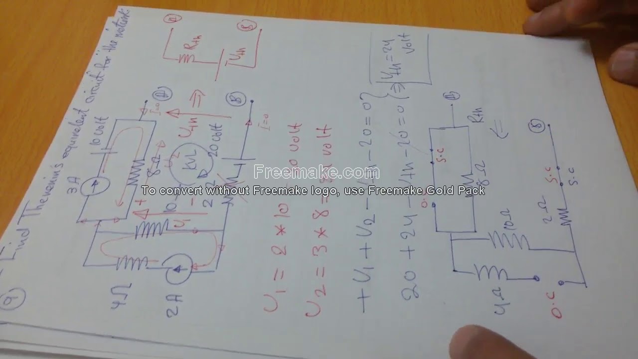 Examples on Thevenin's Theorem: Part 4   أمثلة على نظرية ثفنن: الجزء 4