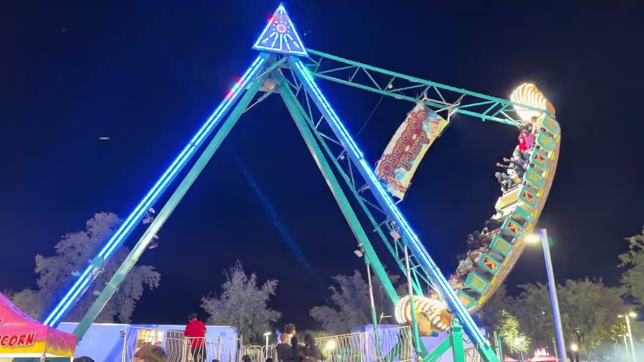 Pharaohs Fury Carnival Ride 2025 at Frazier Shows @Maricopa AZ #Ak-Chin