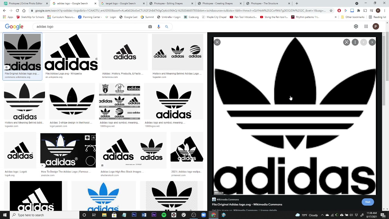 Photopea Logo Design - Intro to Shapes