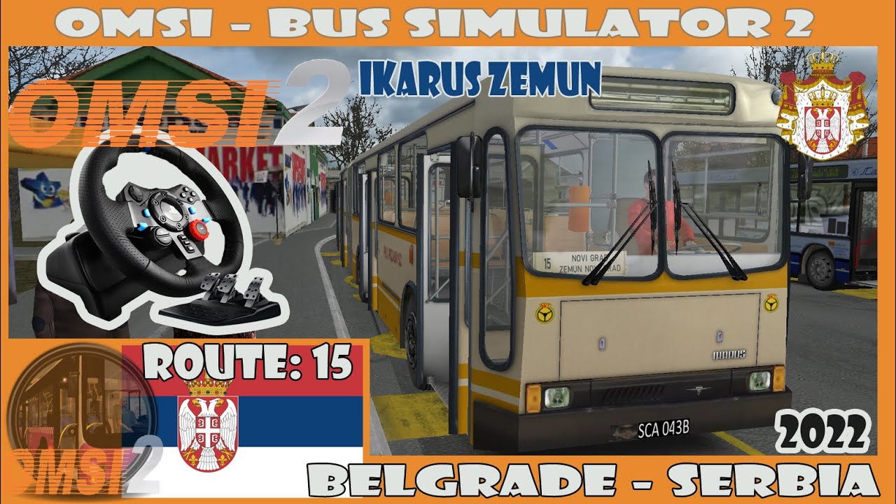 OMSI 2 (2022) - Belgrade: 15 - (Ikarus Zemun) Logitech G29 (Serbia)