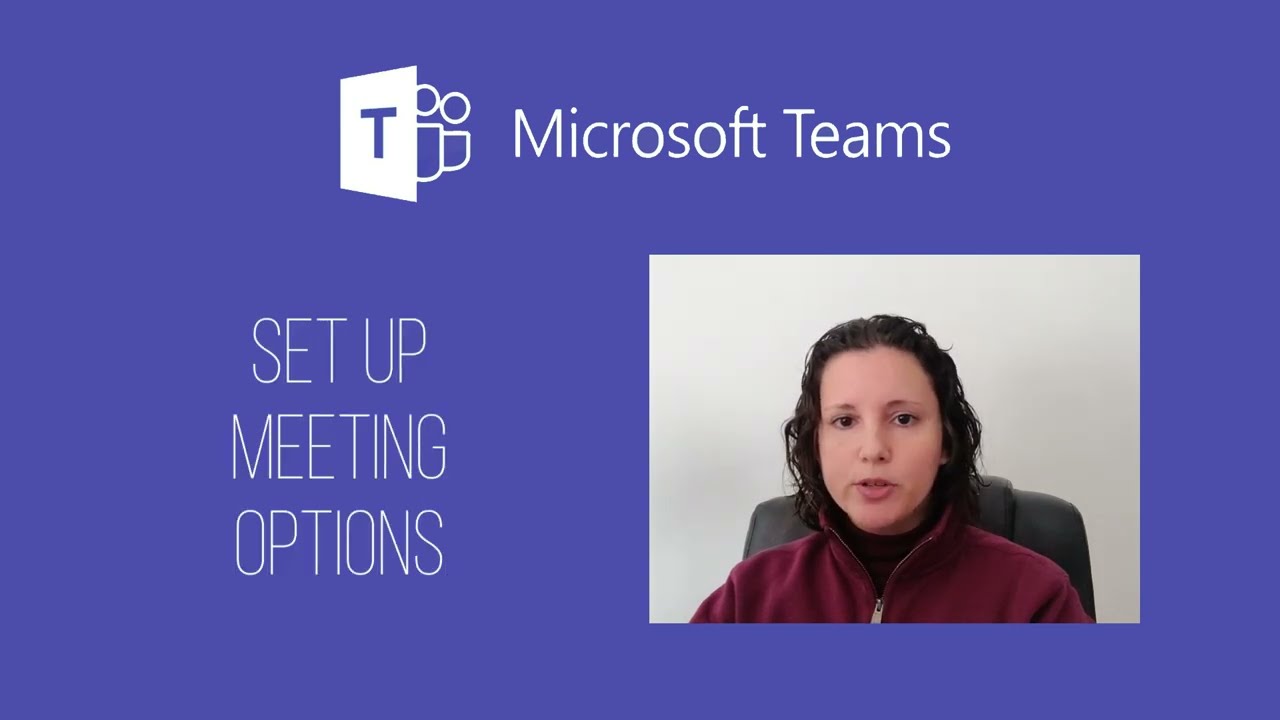 Setup Meeting Options in MS Teams